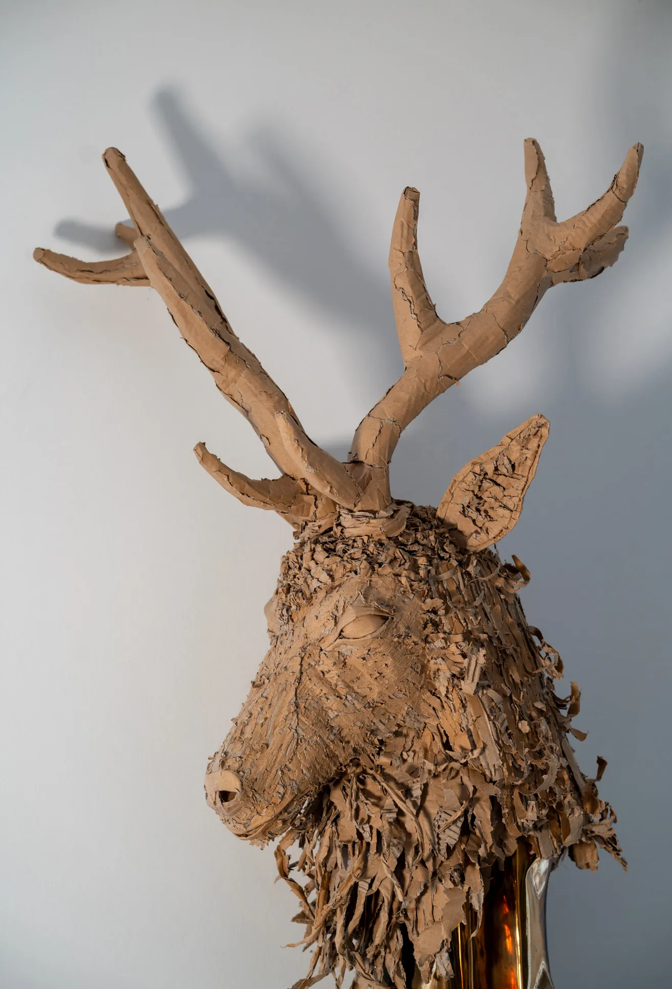 cardboard/textile deer mask — object, undefined