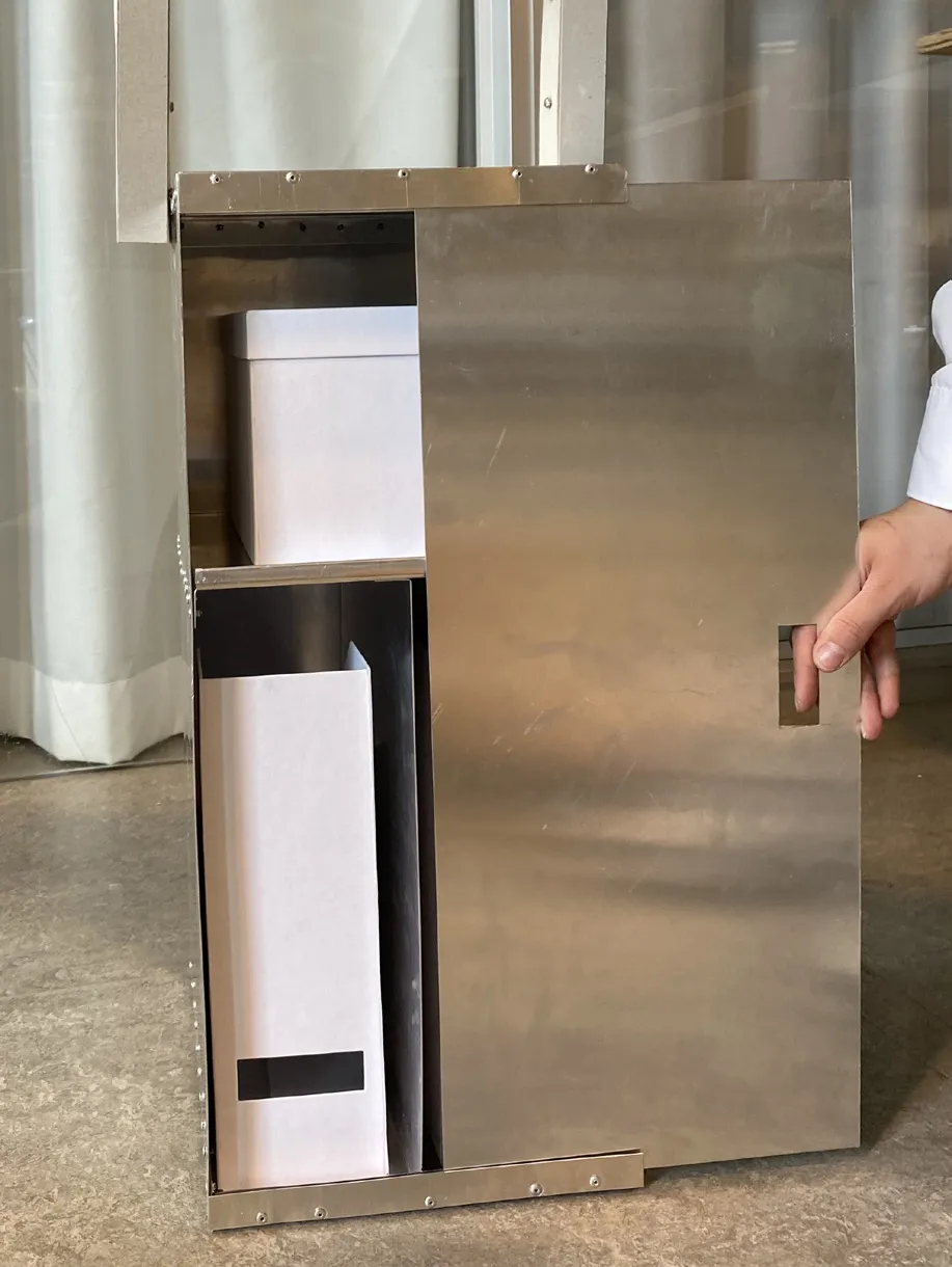 fictitious client ikea, sheet metal furniture element — furniture, undefined